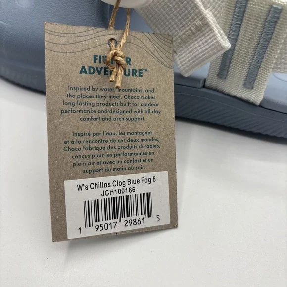 Chaco Chillos Clogs Blue Fog Women's Size 6 Slip-On Comfort Foam Sandals New - Picture 5 of 11